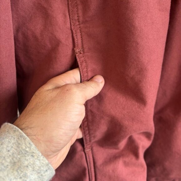 Carhartt Rugged Flex Rust Red Canvas Fleece Lined Shirt Jacket Shacket Mens 3XLT - Picture 9 of 11